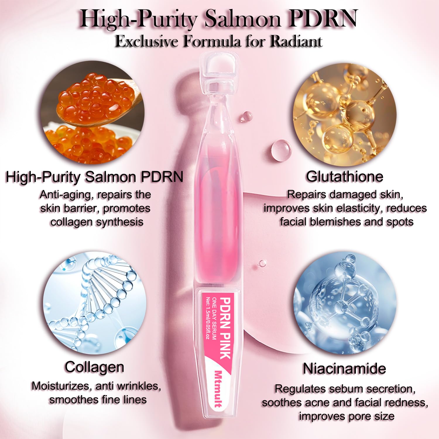 MTMULT Salmon PDRN Serum nightly routine supports renewed texture and glow