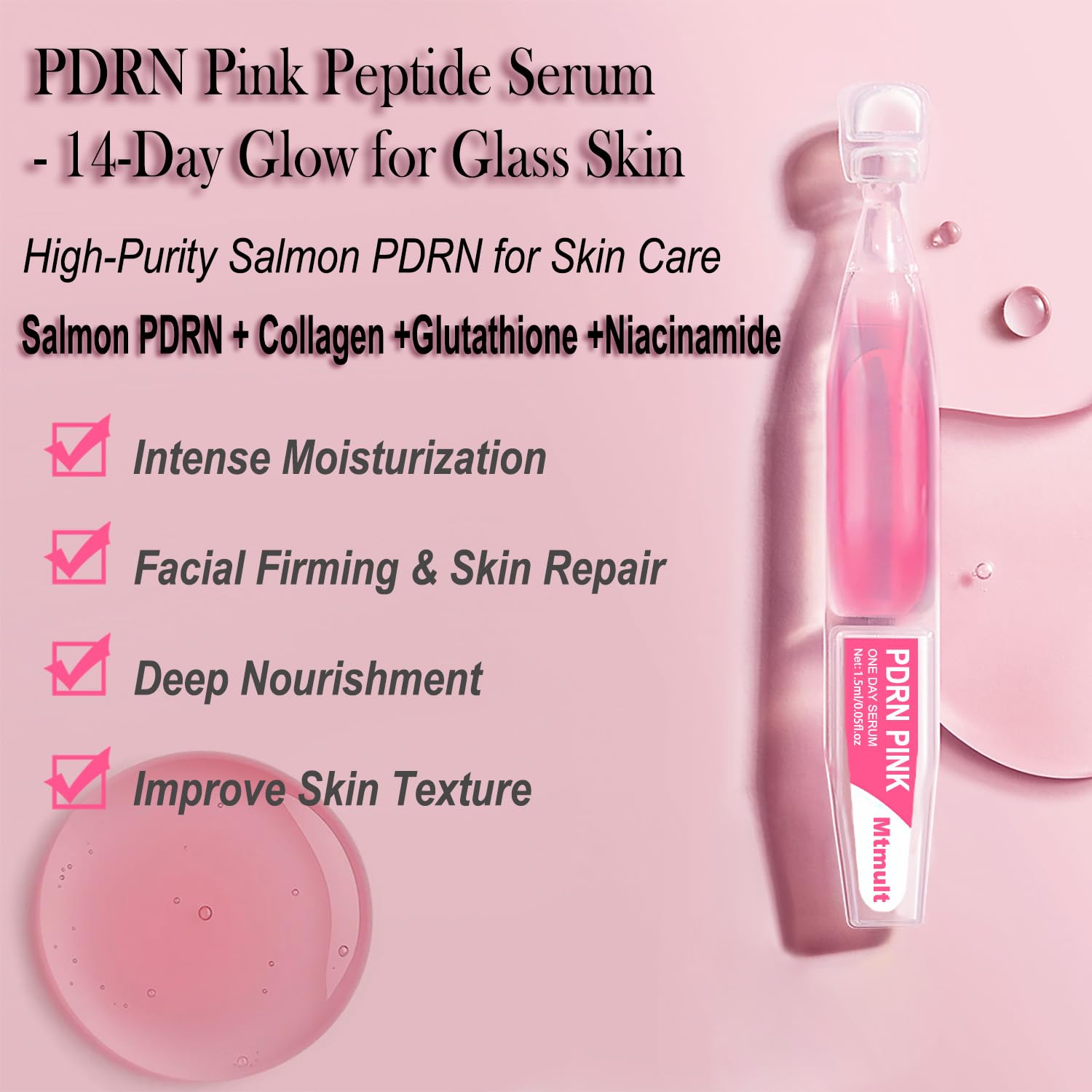 MTMULT Salmon PDRN Serum blends under makeup for a seamless, prepped base