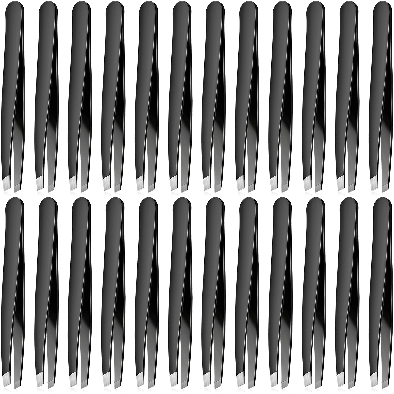 Mudder 24-piece eyebrow tweezers set in case for easy travel grooming