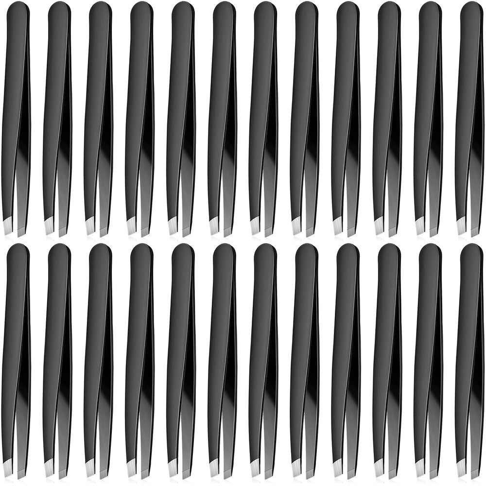 Mudder 24-piece eyebrow tweezers set in case for easy travel grooming