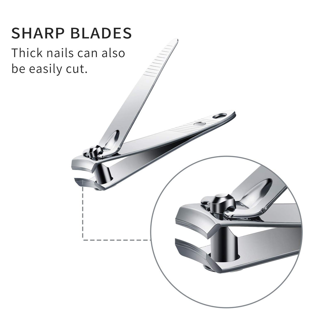 Mudder stainless steel nail clipper edge for smooth cuts.
