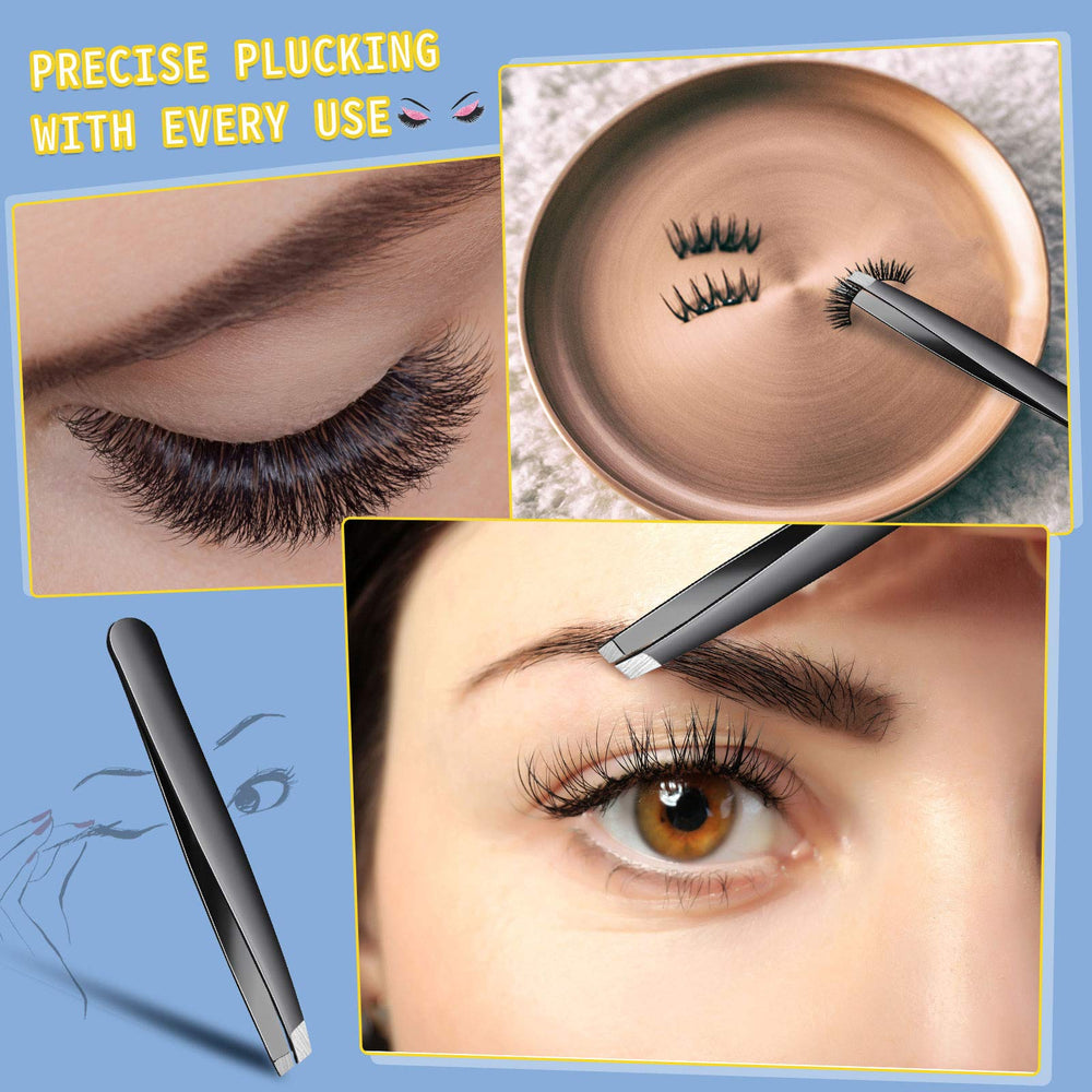 Mudder stainless steel tweezers durable finish resists corrosion and fingerprints