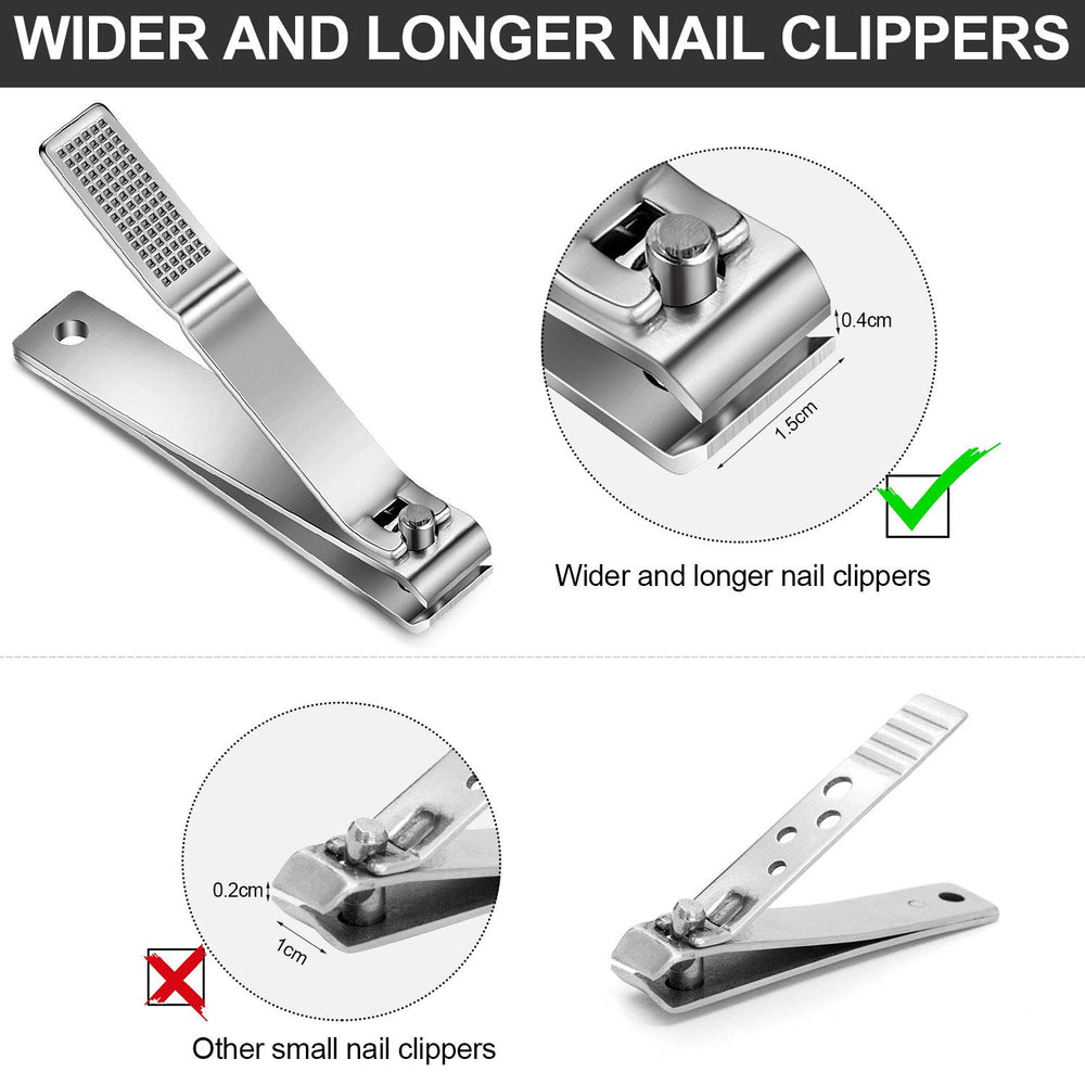 Mudder toenail clippers anti-slip handle provides comfortable grip during trimming.