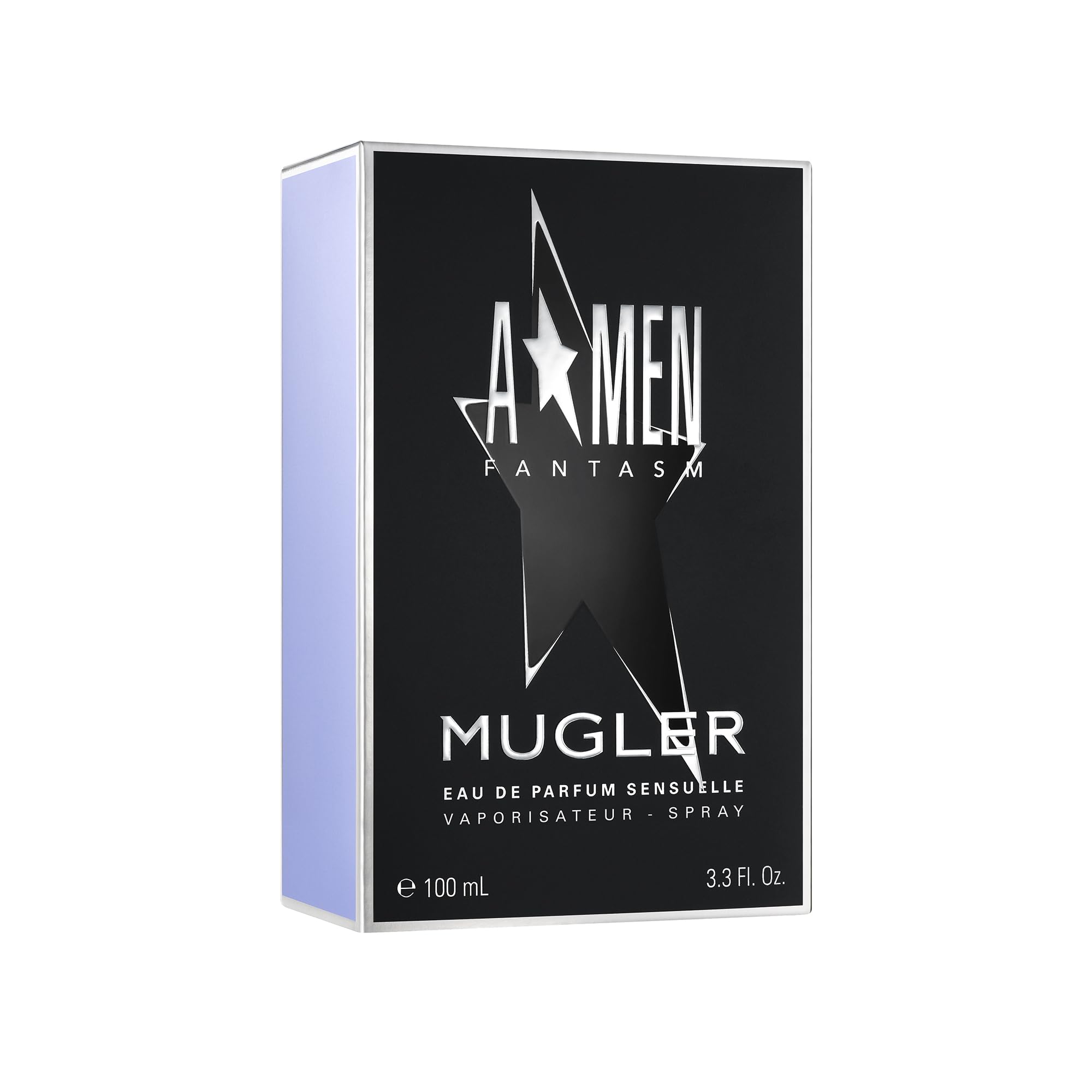 Mugler A*Men Fantasm sleek rubber flask packaging emphasizes premium design