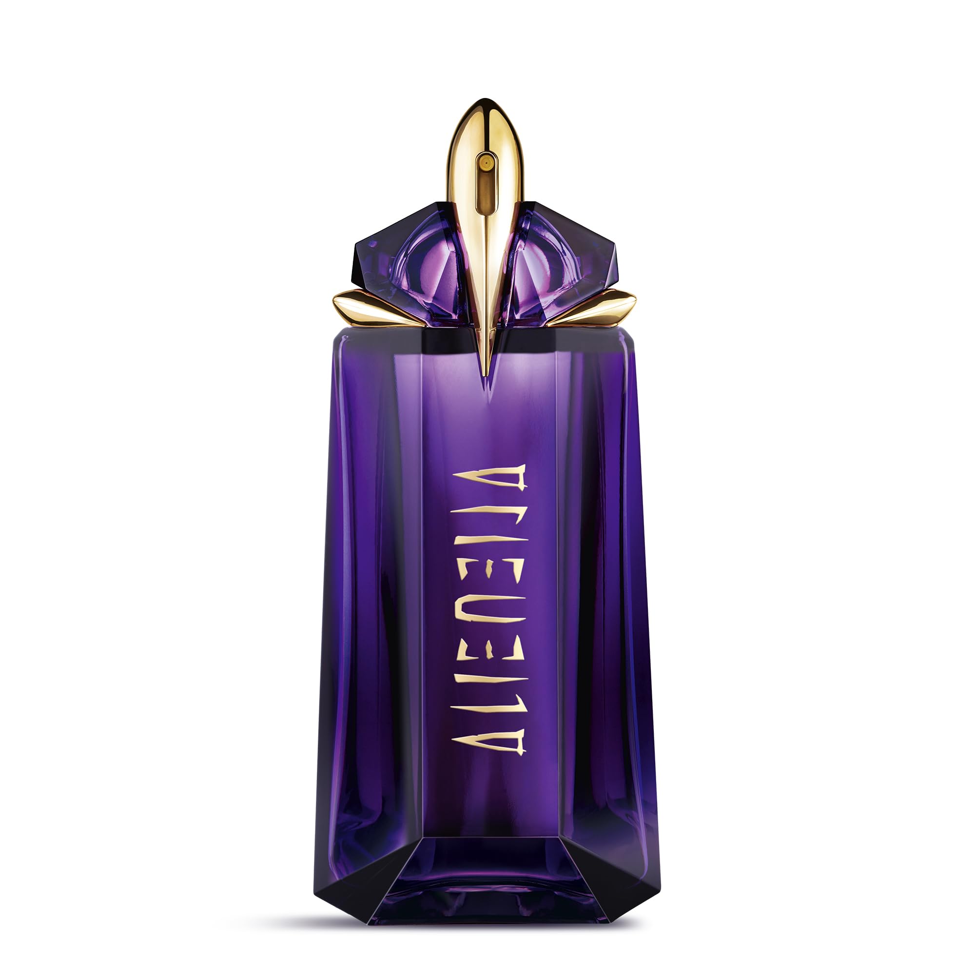 Mugler Alien EDP bottle closeup highlighting jasmine notes for a radiant first impression