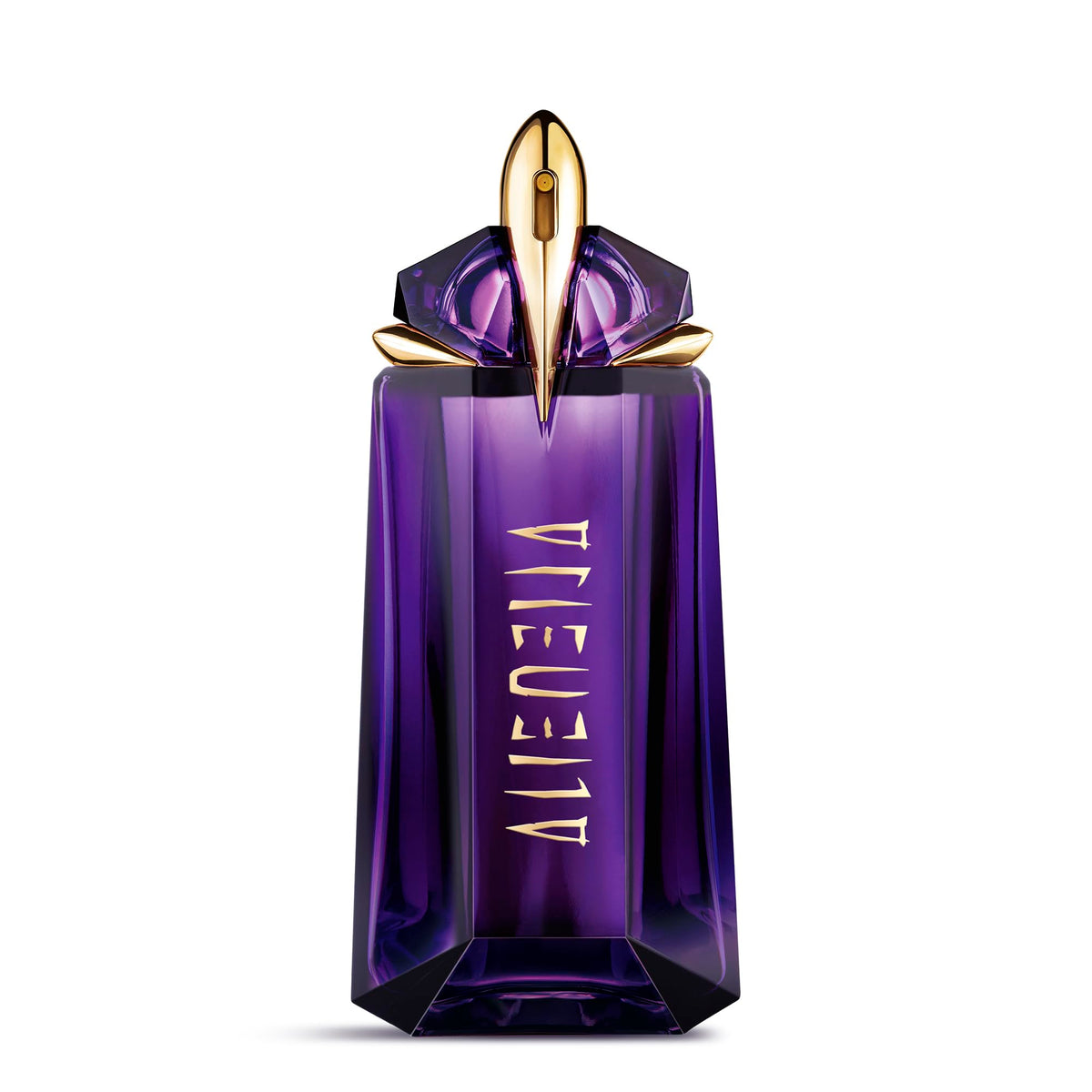 Mugler Alien EDP bottle closeup highlighting jasmine notes for a radiant first impression