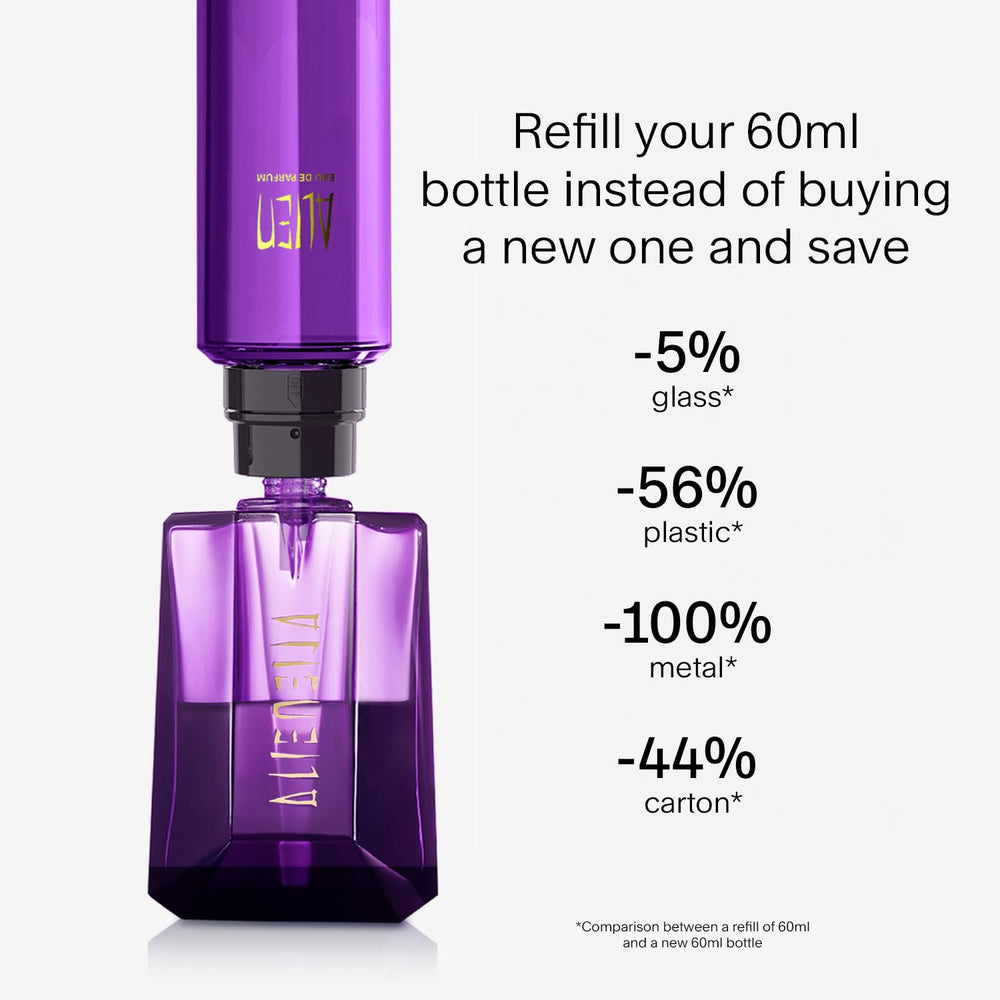 Mugler Alien cashmere-wood note suggests warm depth ideal for cooler evenings.