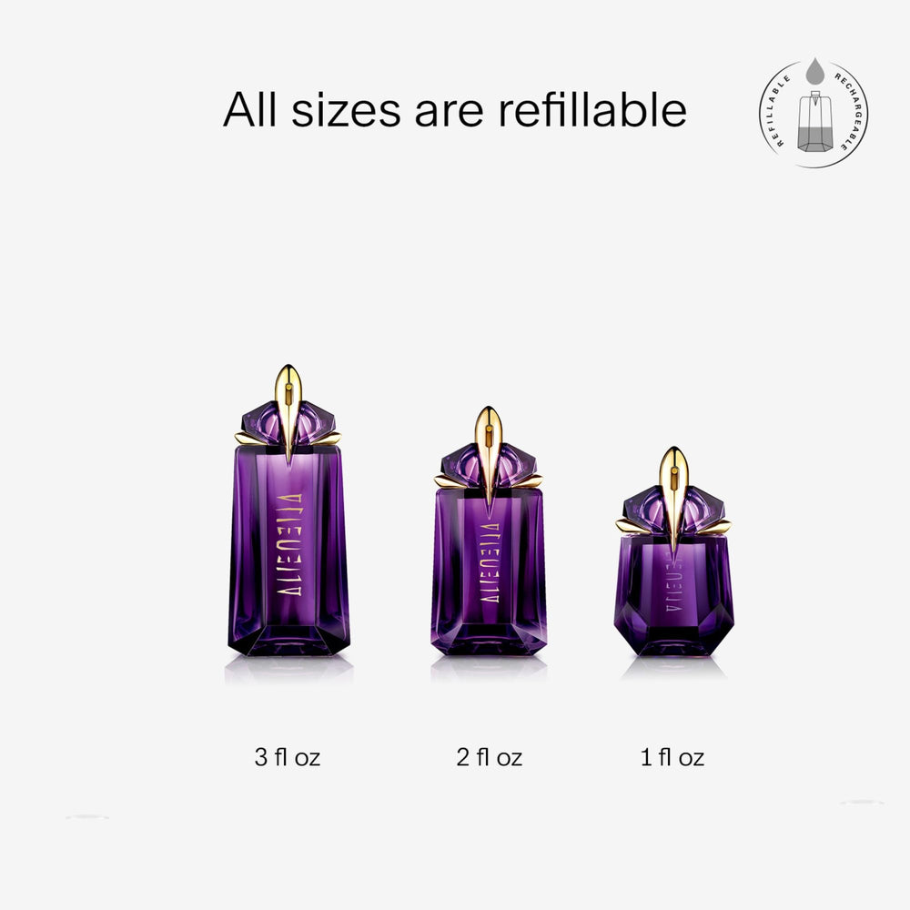Mugler Alien white-amber halo captures warm glow for long-lasting wear.