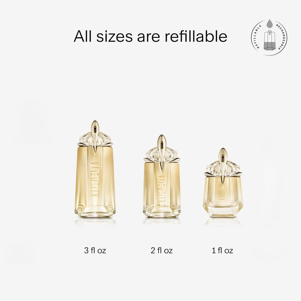 Mugler Alien Goddess vanilla note close-up suggests warm, lasting sweetness for all-day wear