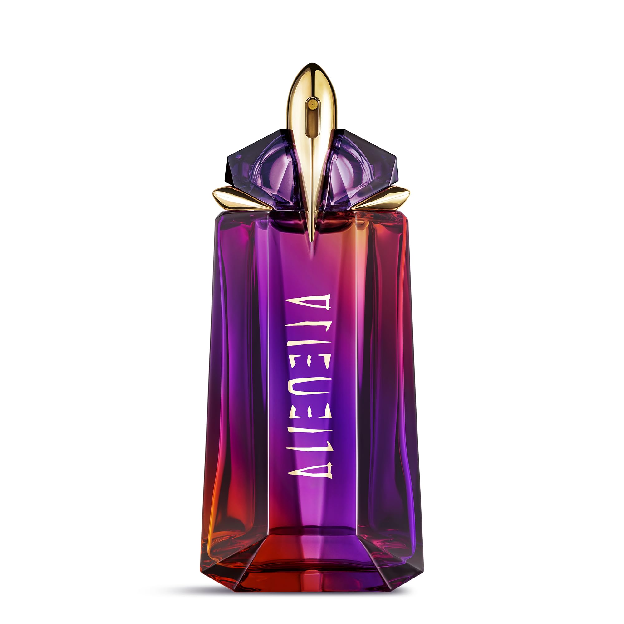 Mugler Alien Hypersense bottle with green mandarin note for vibrant daytime allure