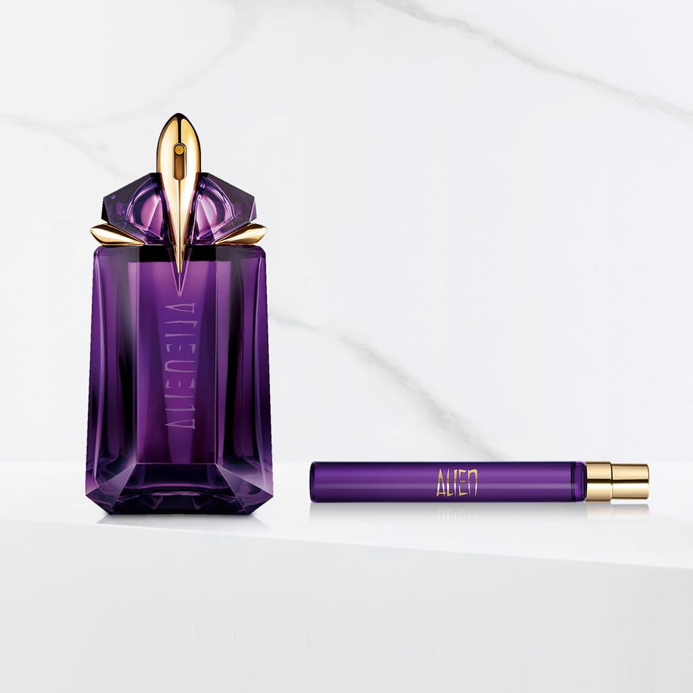 Mugler Alien refill-bottle promotes sustainable luxury with refillable design insight