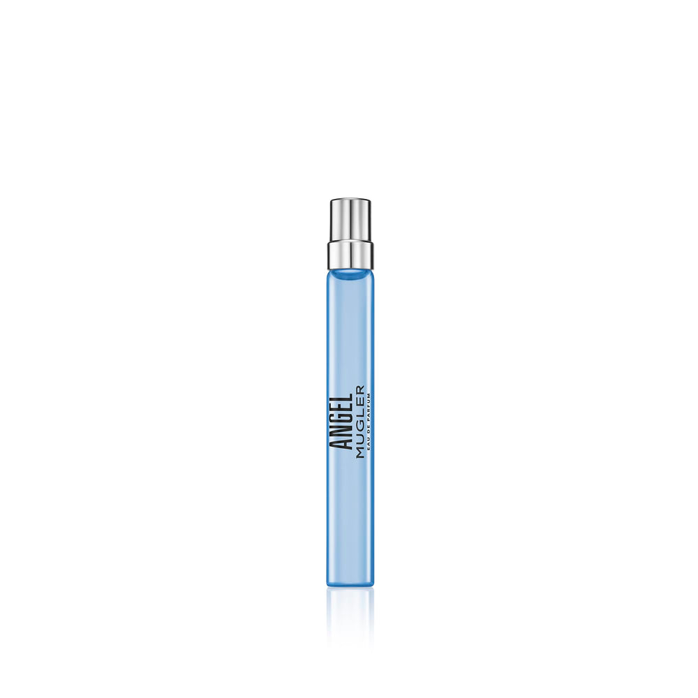 Mugler Angel bottle front view highlighting a timeless, captivating mood.