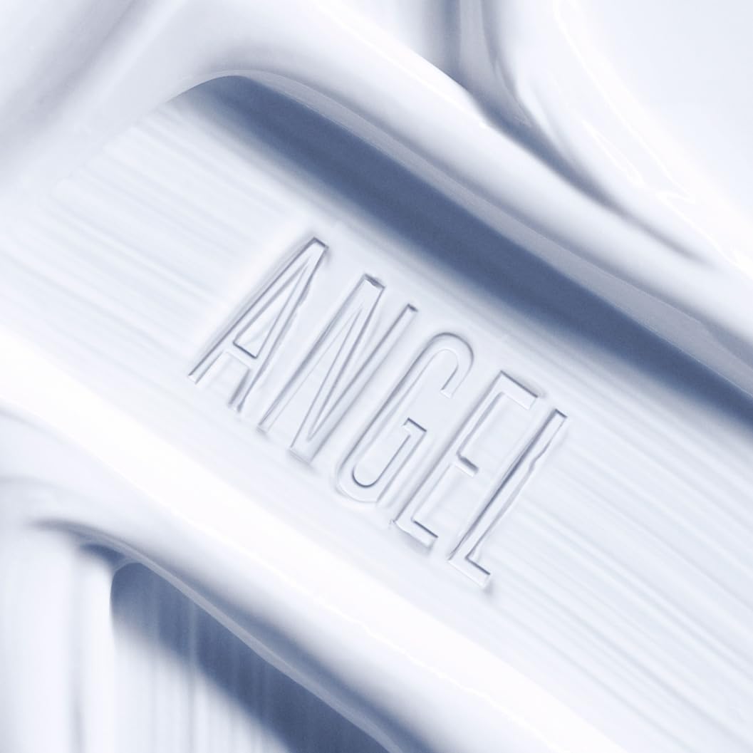Mugler Angel fragrance bottle with cream hints at signature scent.