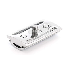 MÜHLE TRADITIONAL R89 black-chrome-handle razor balances weight for steady strokes.