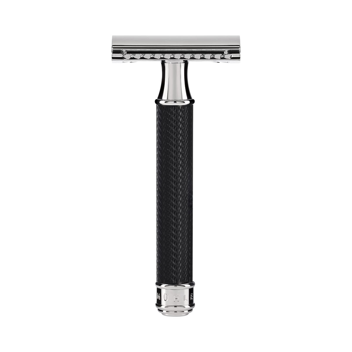 MÜHLE TRADITIONAL R89 chrome-handle razor offering a precise close shave.