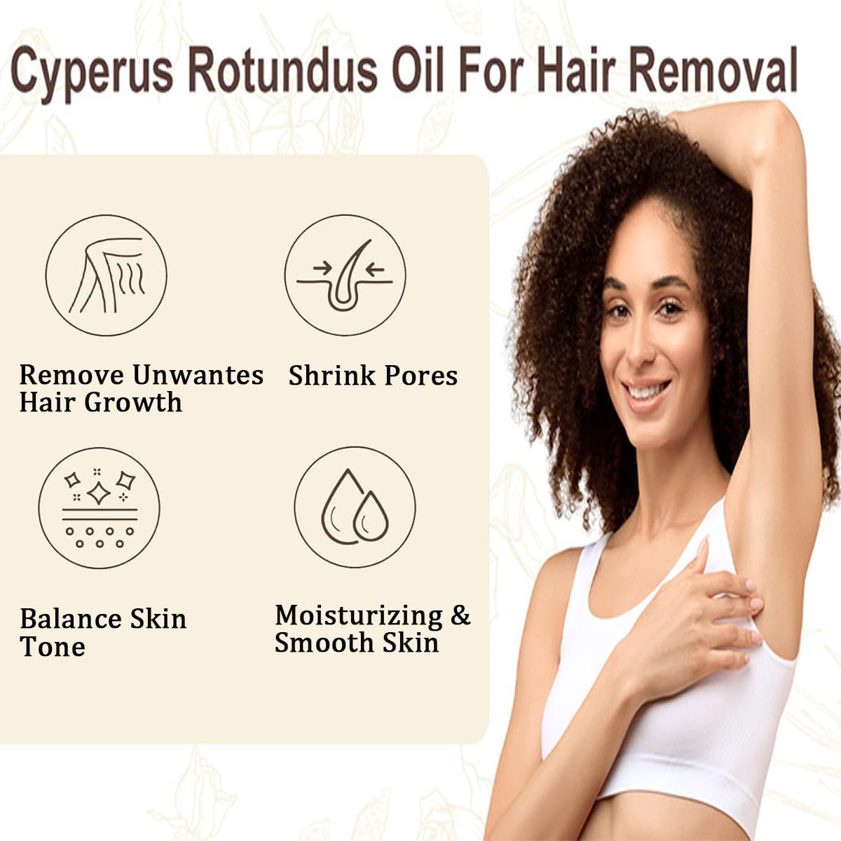 Mulpg aceite Cyperus Rotundus con cuentagotas para dosis precisas