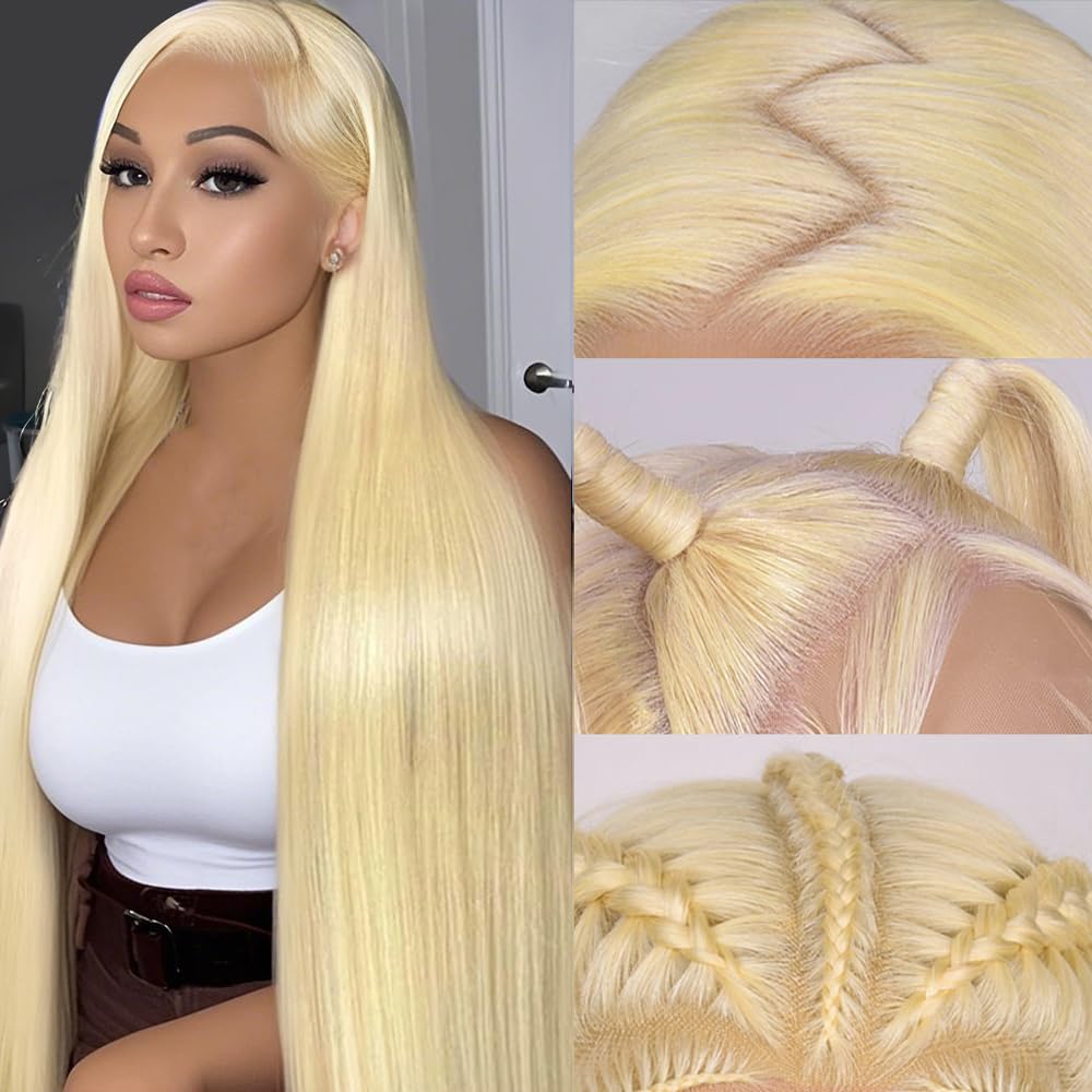 Mululi 30-inch 613 lace-front wig front view shows natural hairline for daily look.