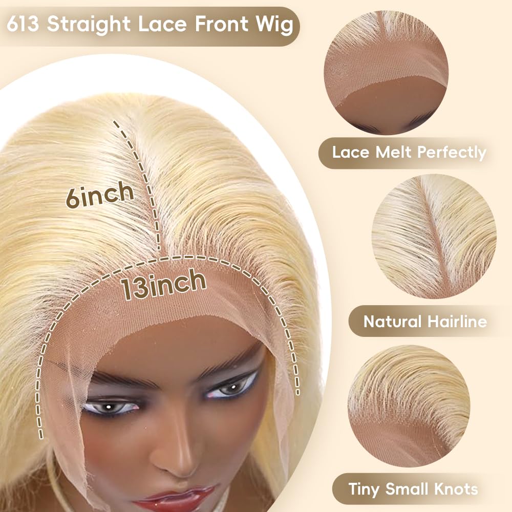 Mululi 30-inch 613 lace-front wig HD-cap breathable design for comfortable wear.