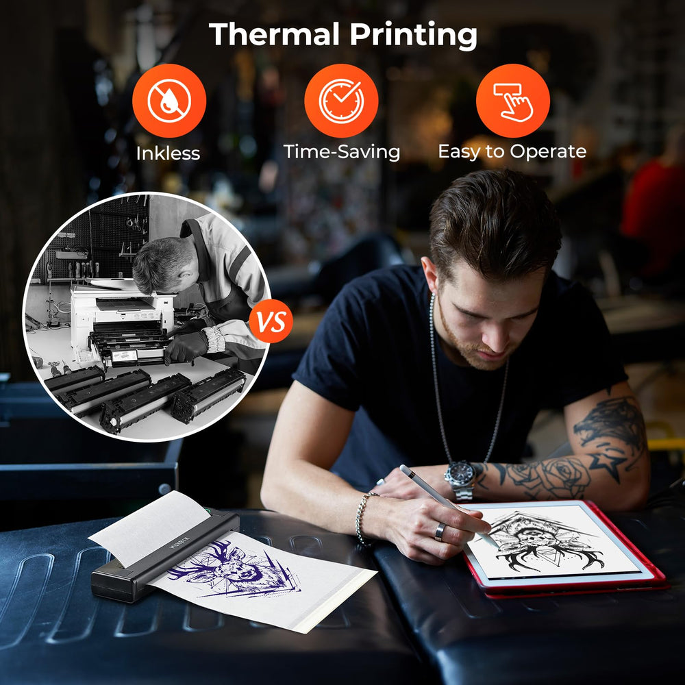 MUNBYN ITP05 Bluetooth Android iOS, seamless wireless printing from phones.