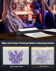MUNBYN ITP06 Bluetooth connectivity enables quick wireless printing from a smartphone