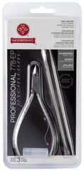 Mundial cuticle nipper close-up showing precise trimming and rust-resistant stainless steel