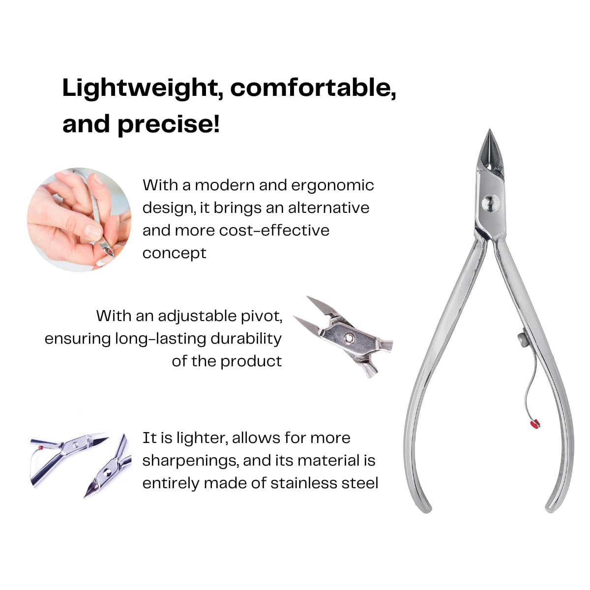 Mundial cuticle nipper protective cap image highlighting safe storage.