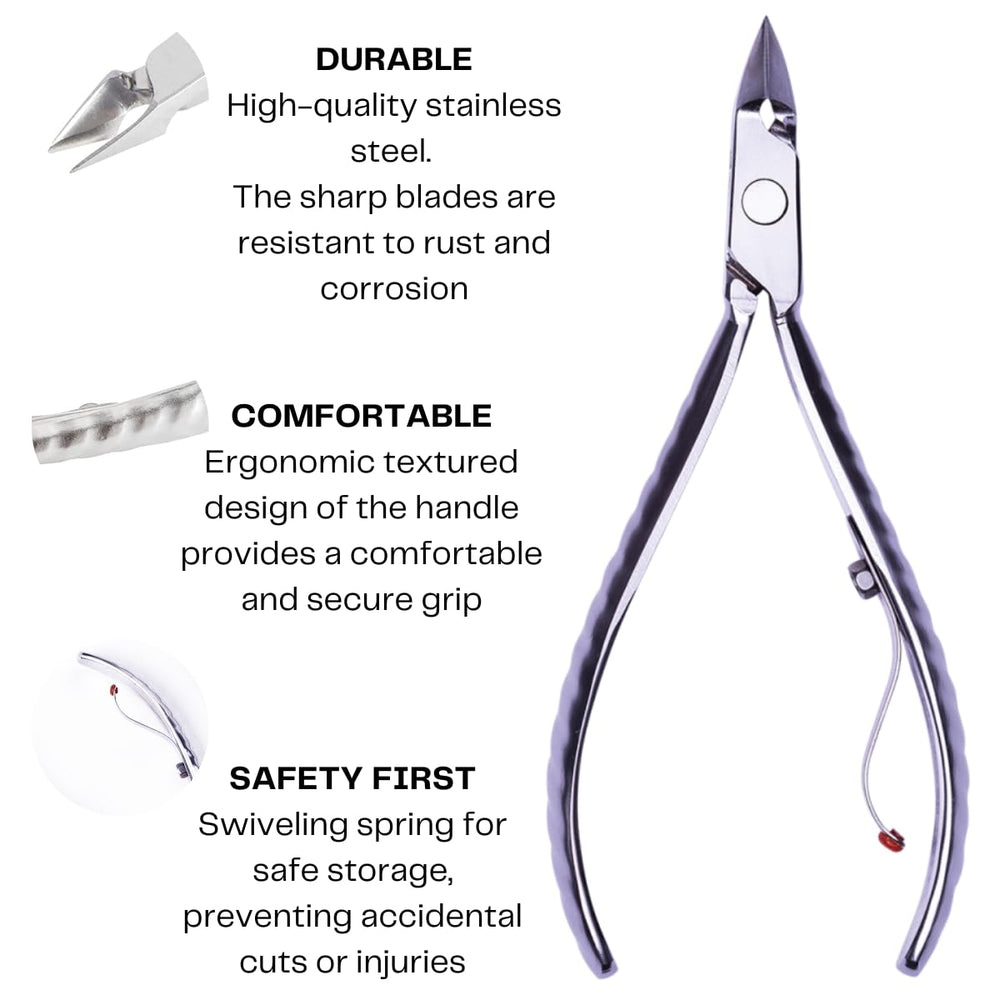 Mundial manicure stick included for clean, controlled nail grooming at home