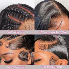 MUNONG pre-plucked straight wig creates a natural-looking hairline.