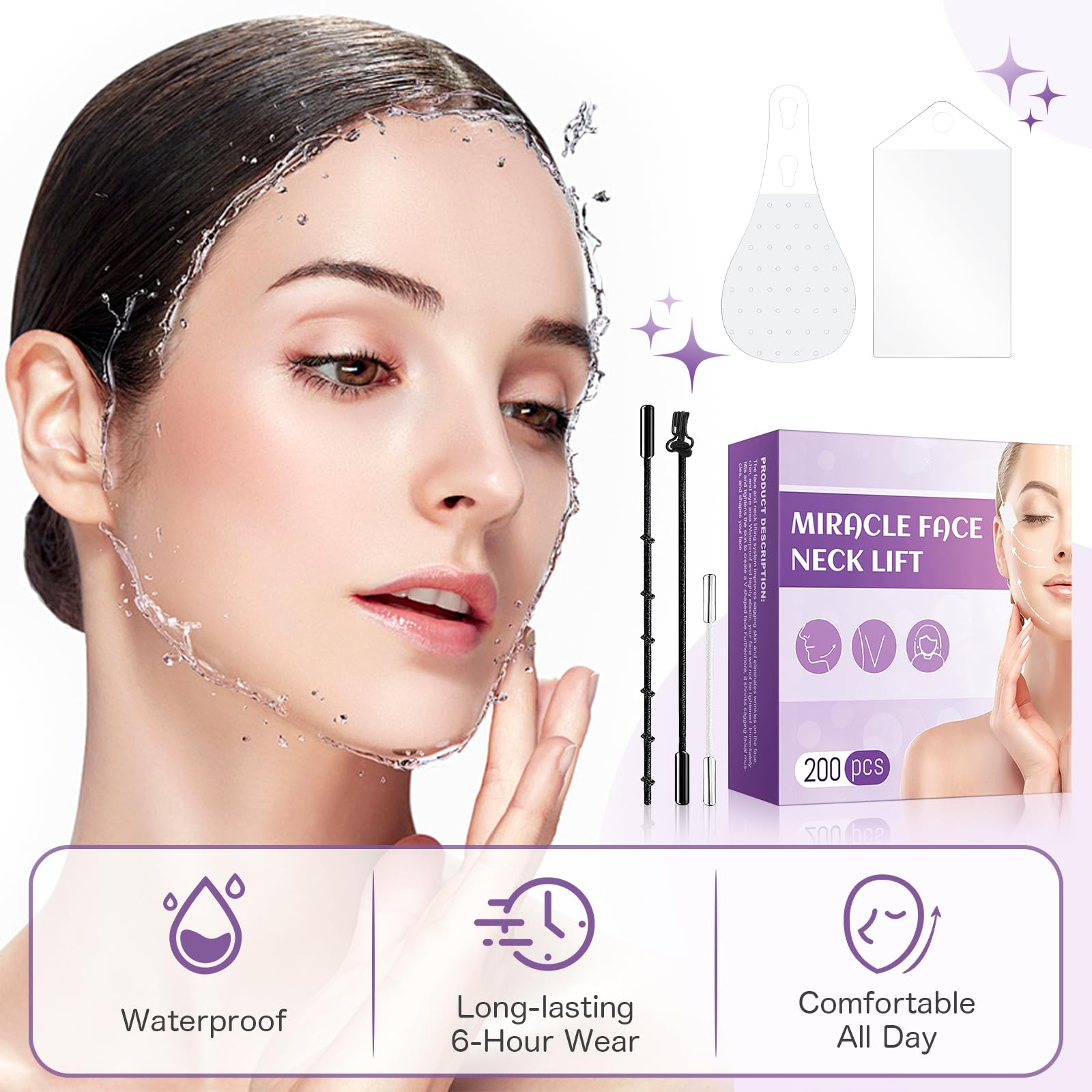 MUOCOBU invisible tape under makeup remains undetectable and natural