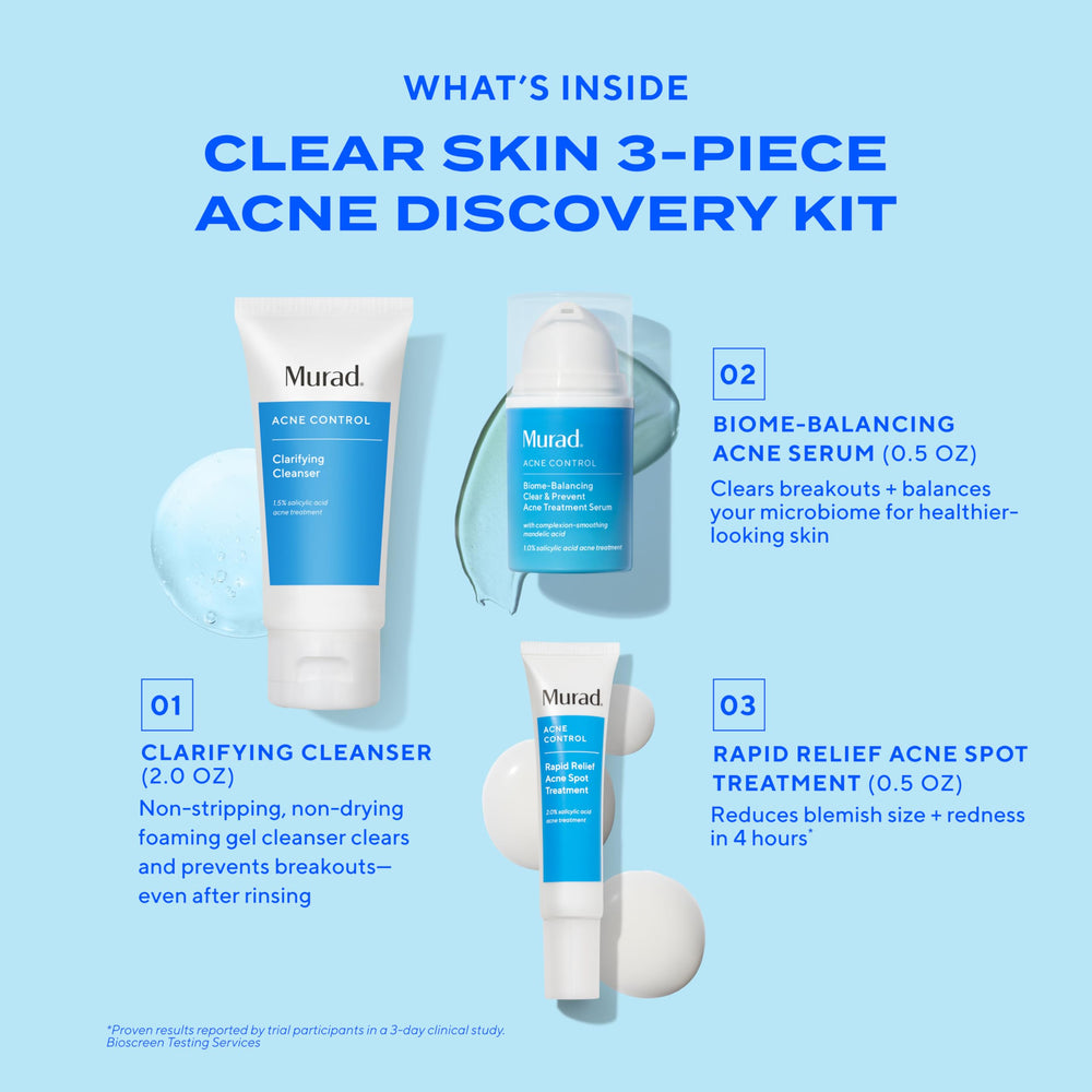 Murad Acne Trial Kit acne treatment tube for biome-balancing care with mandelic acid