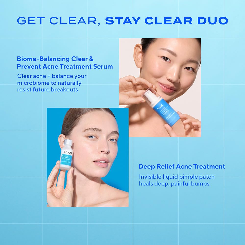Murad Biome-Balancing Acne Serum on skin hints at a subtle glow and smoother texture.