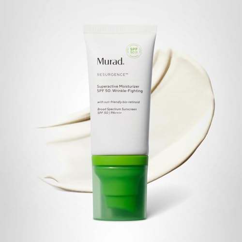 Murad bottle front label detail highlights SPF50 and key features