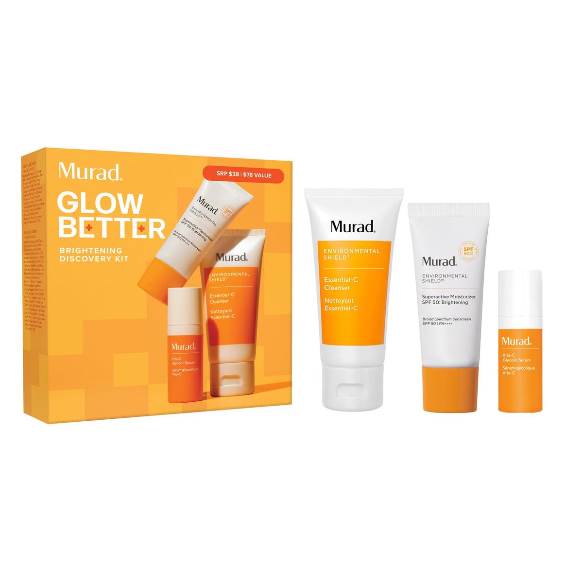 Murad Brighten Trial Kit cleanser bottle, gentle purifying start to brighten routine