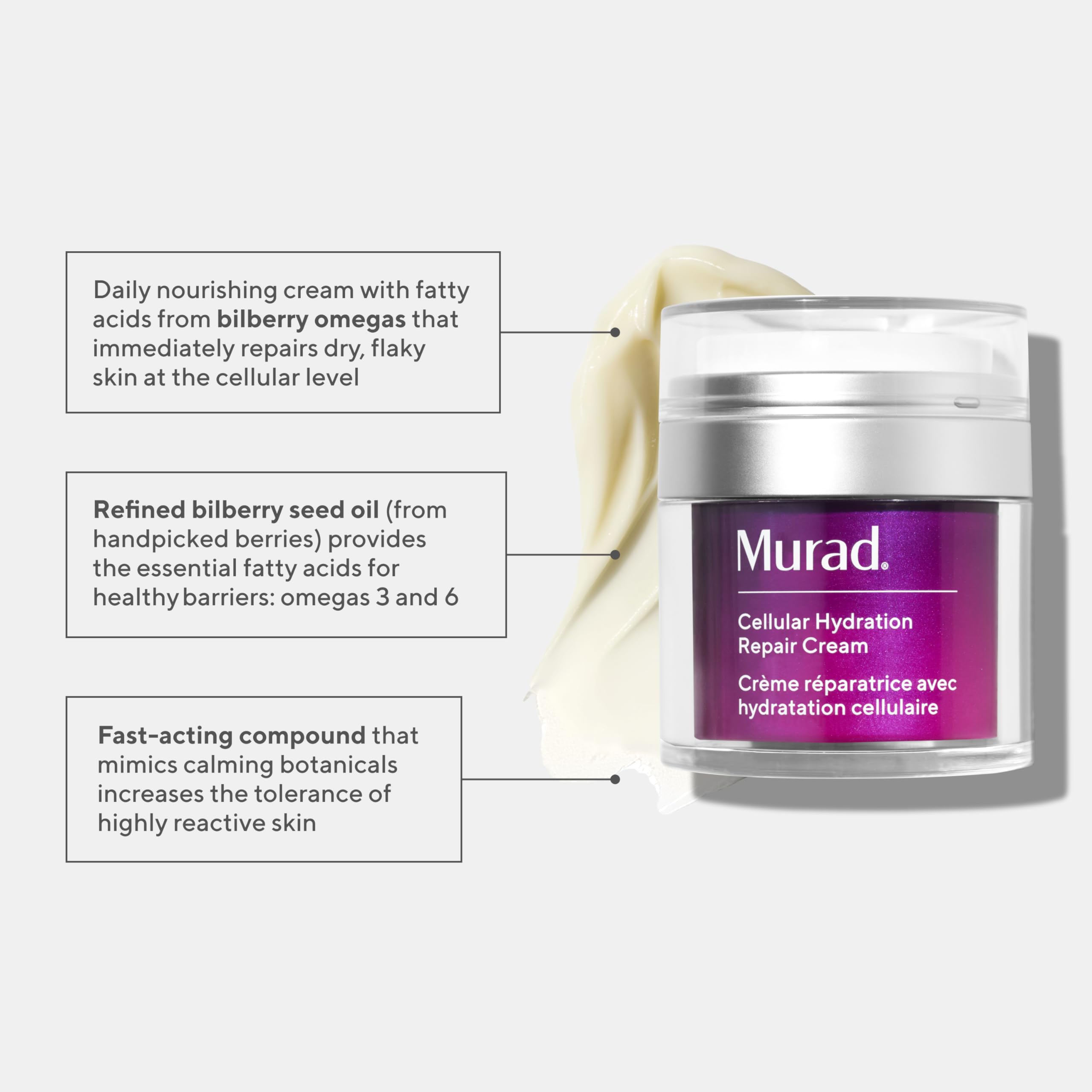 Murad Cellular Hydration Barrier Repair Cream bottle for easy daily application and smoother skin