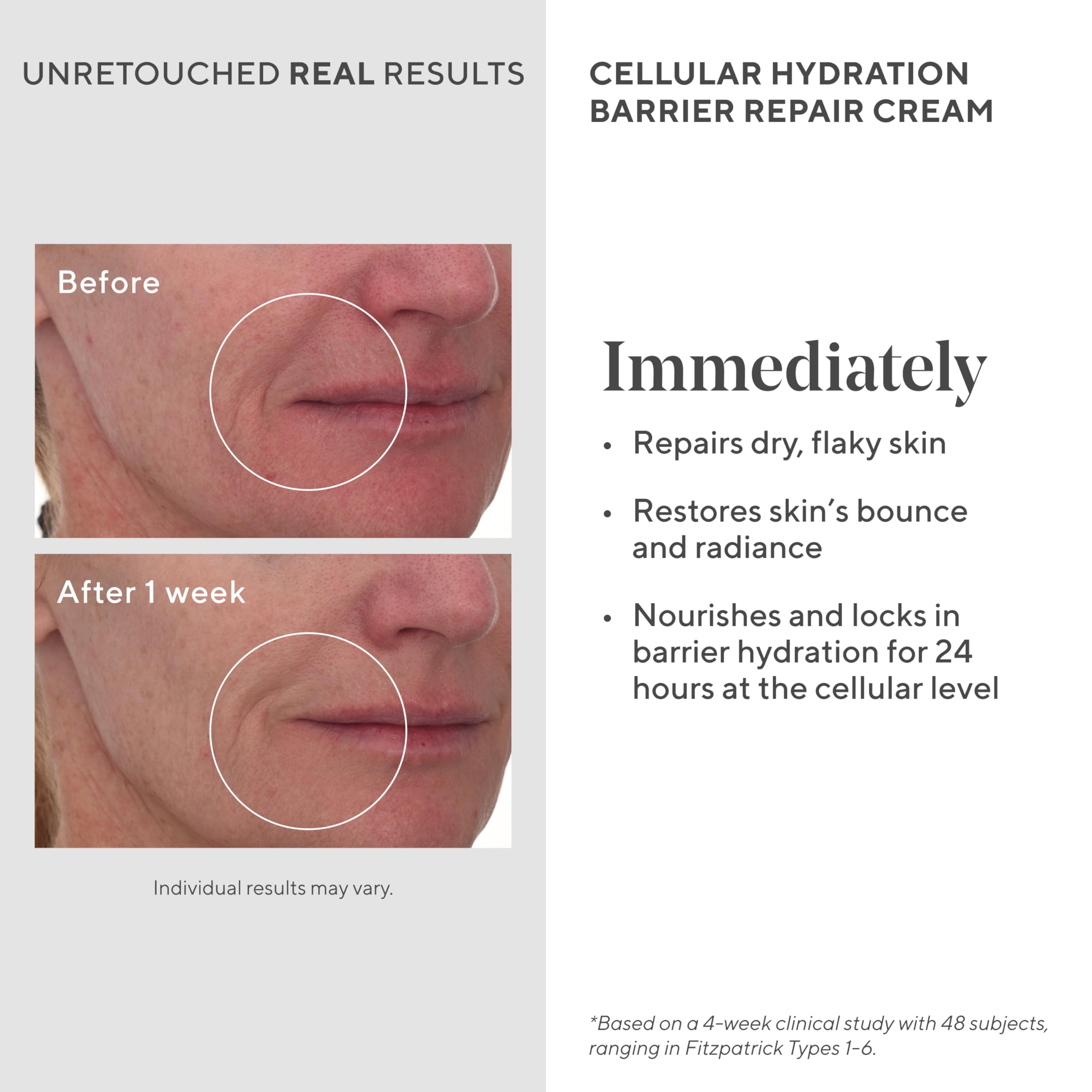 Murad Cellular Hydration Barrier Repair Cream texture swatch with rich, comforting moisture