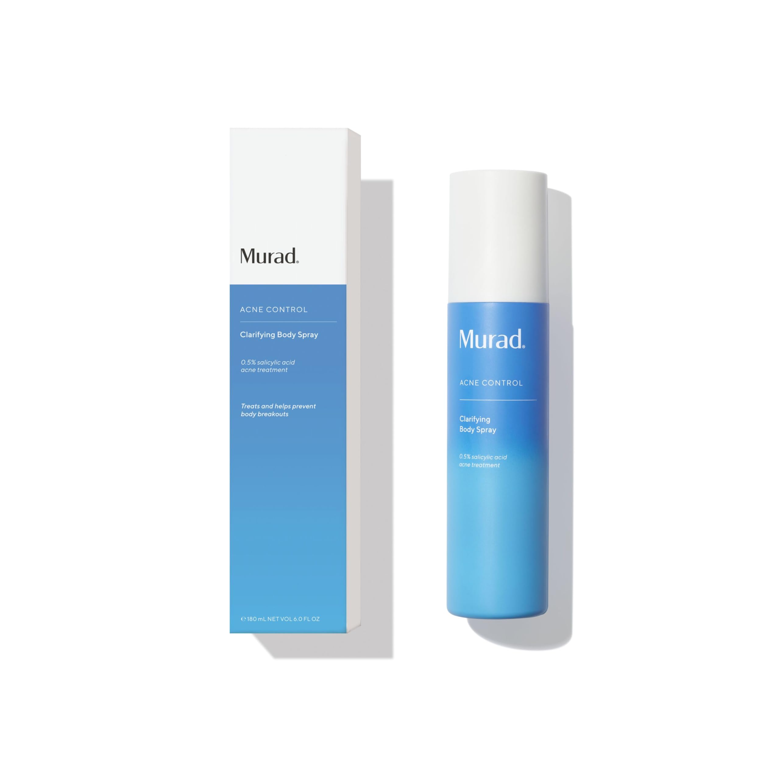 Murad Clarifying Body Spray bottle front view for daily body acne control