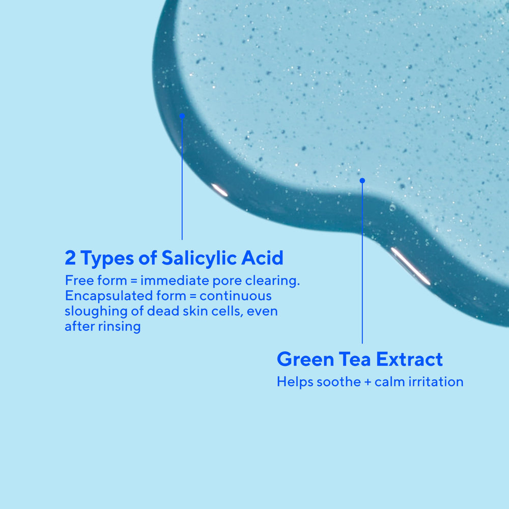 Murad Clarifying Cleanser green tea ingredients scene suggesting soothing irritation relief.