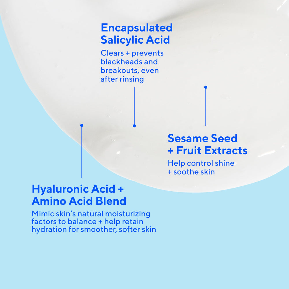 Murad Clarifying Cream Cleanser applying to skin as part of routine.