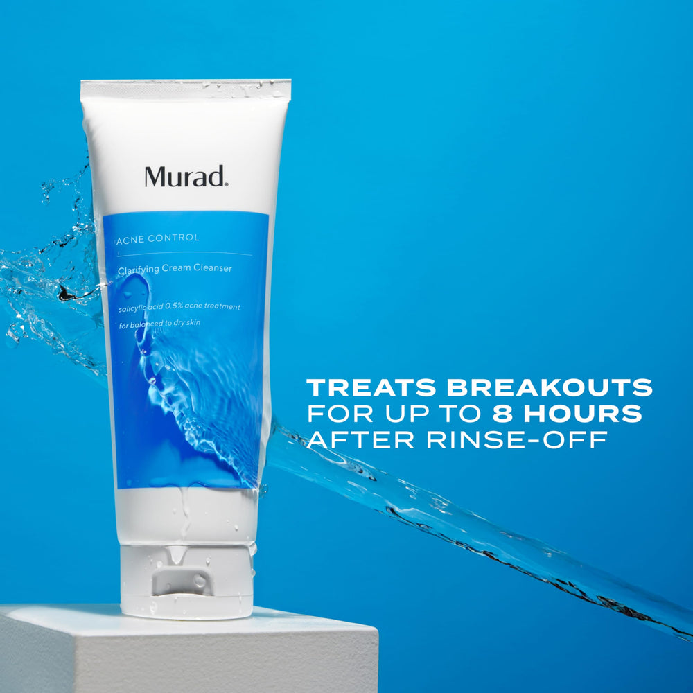 Murad Clarifying Cream Cleanser creamy texture close-up showing silky formula.