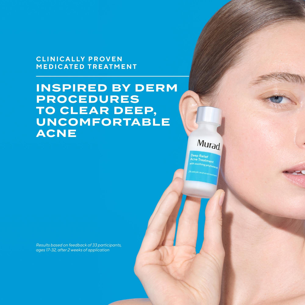 Murad Deep Relief dermatologist-developed formulation supports adult acne care.