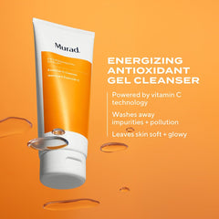 Murad Essential-C citrus splash image evokes a revitalizing cleanse with vitamin C benefits.