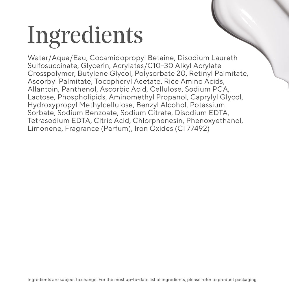 Murad Essential-C Cleanser massaged onto damp face during application.