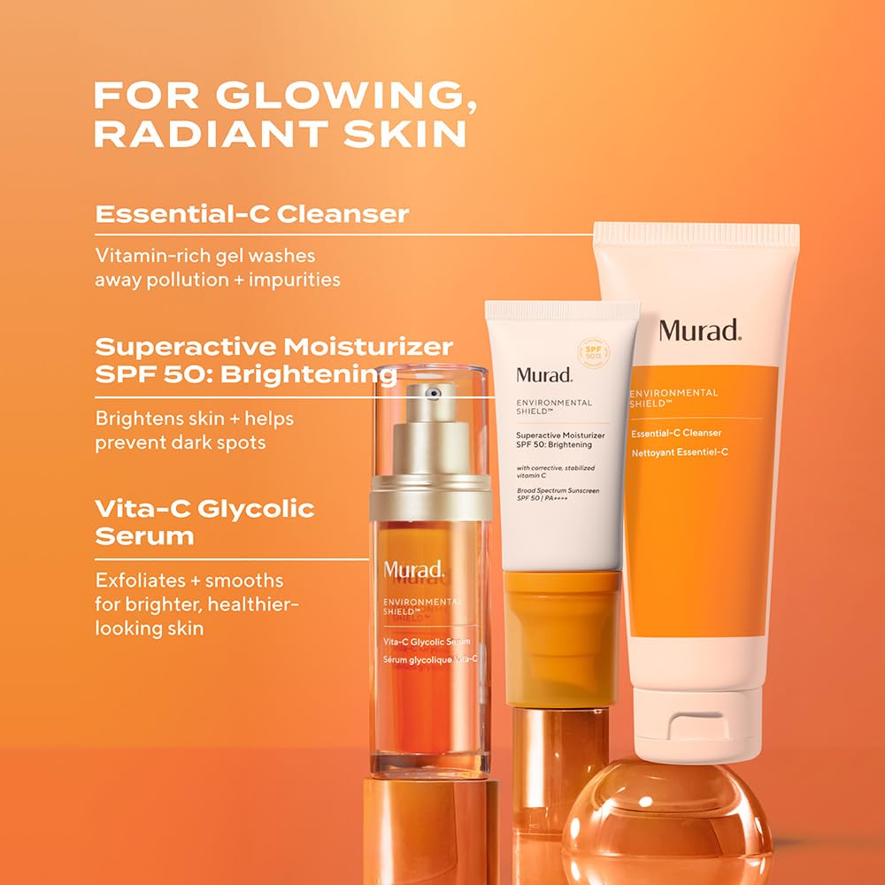 Murad Essential-C panthenol-allantoin soothing visual hints at softer, calmer skin.
