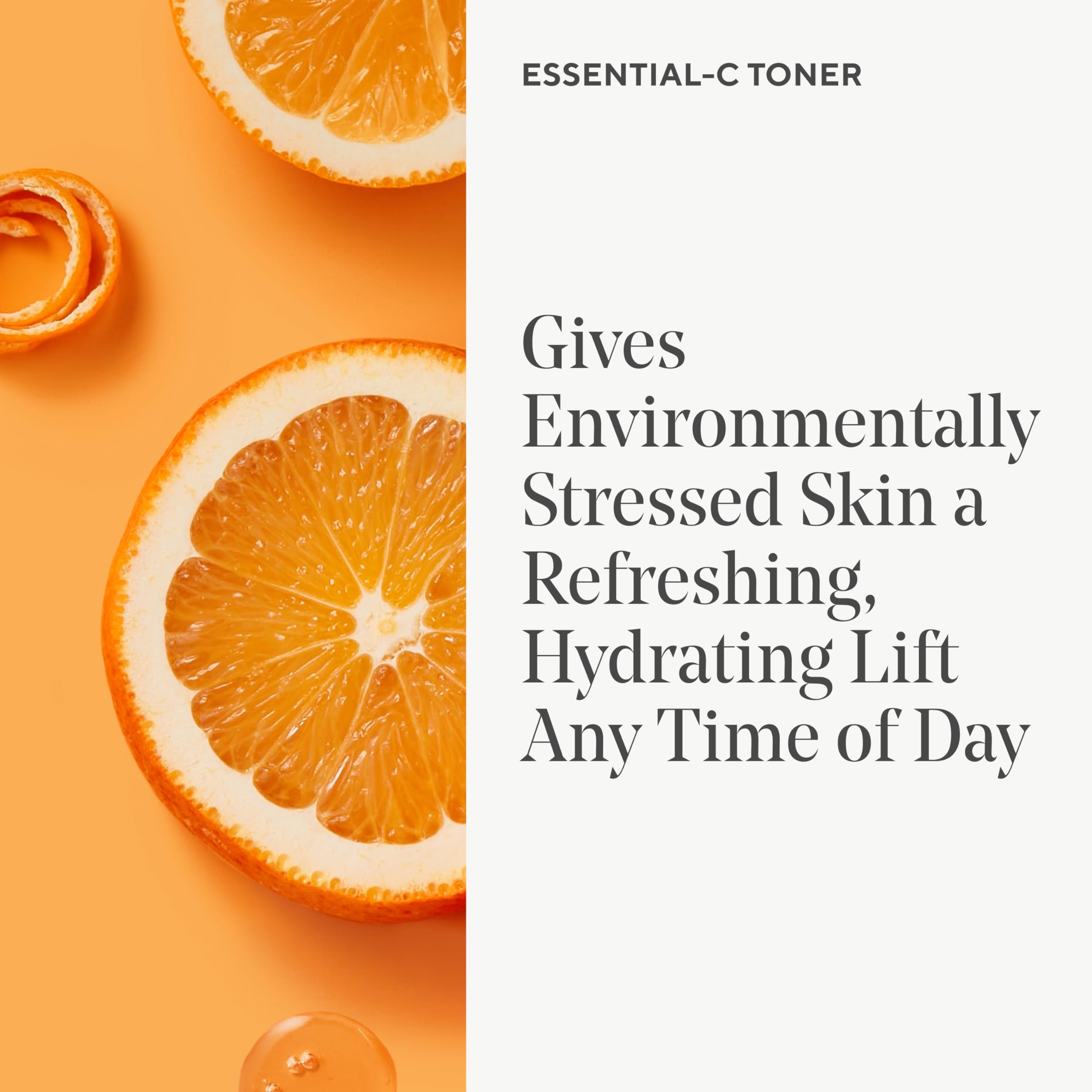 Murad Essential-C Toner splash with citrus for bright, revitalized skin.