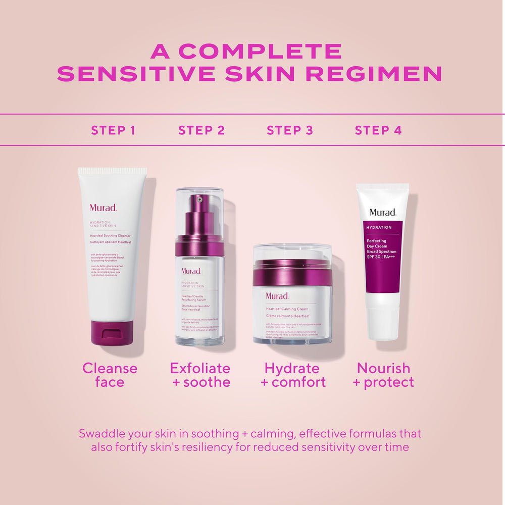 Murad heartleaf cleanser packaging box with clear product details