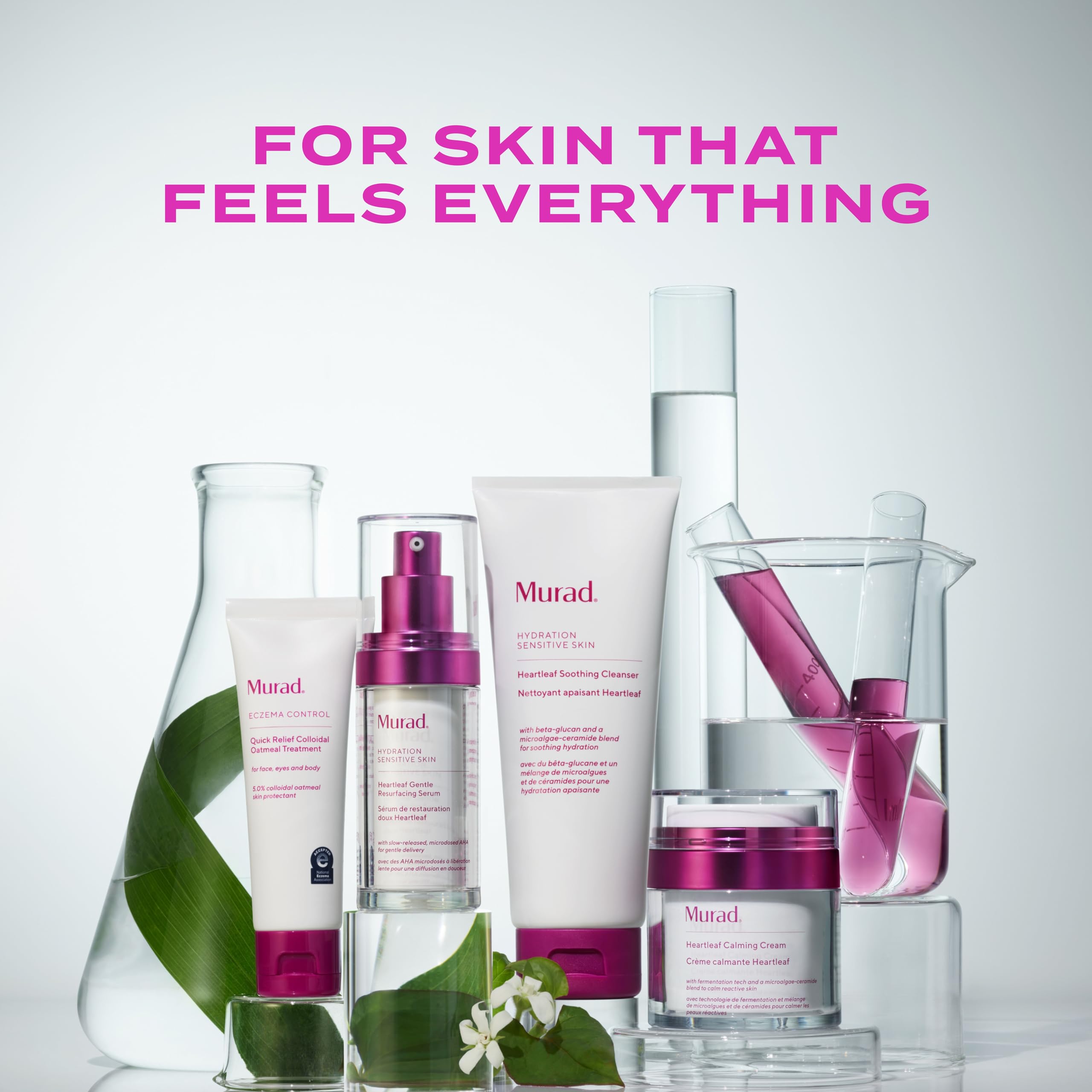 Murad heartleaf cleanser texture application showing velvety gel-cream in action