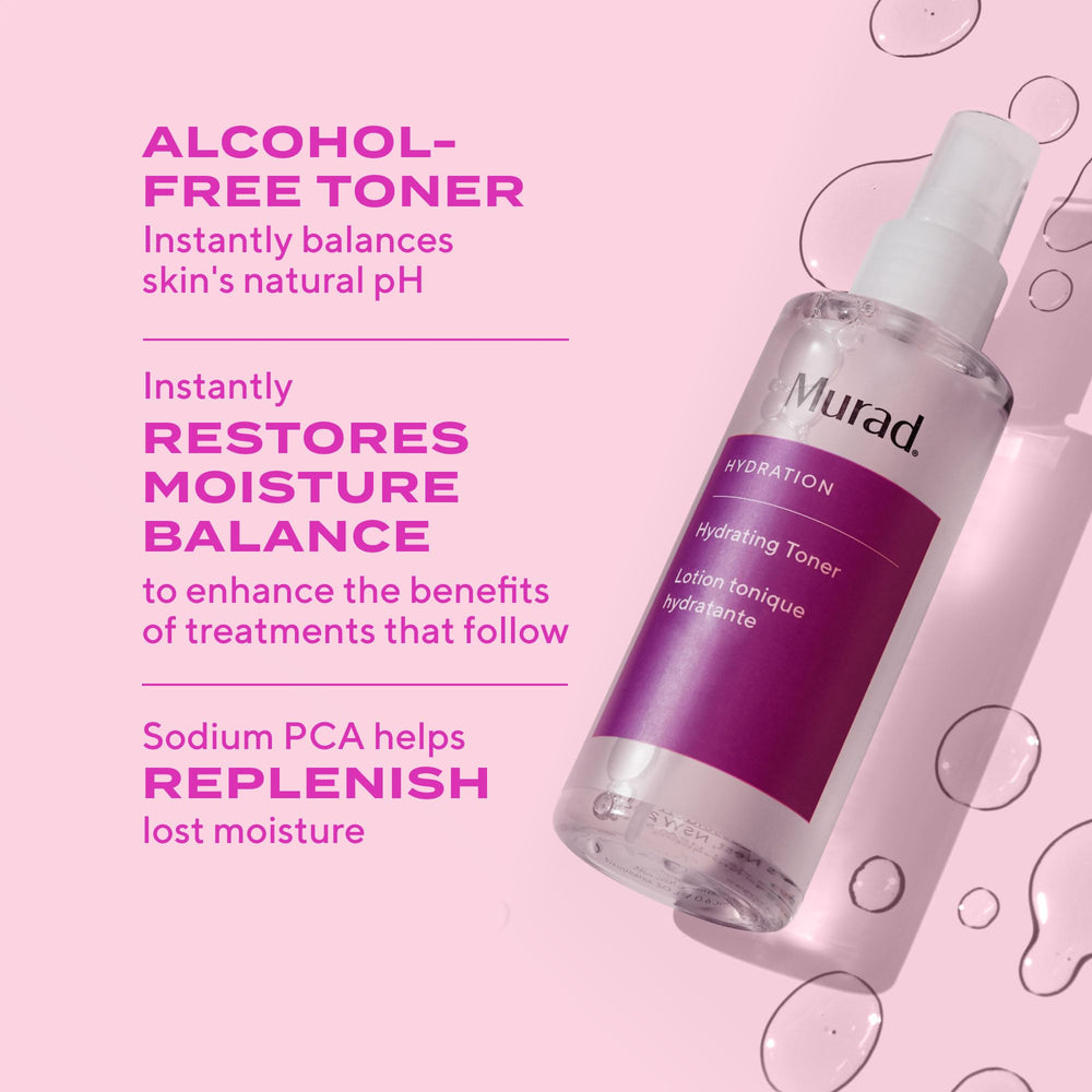 Murad Hydrating Toner ingredient lecithin highlights soothing moisture retention.