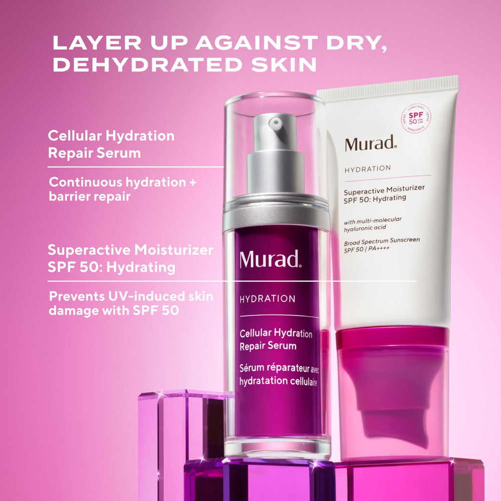 Murad Hydration bounce skin closeup highlights plump, nourished look.