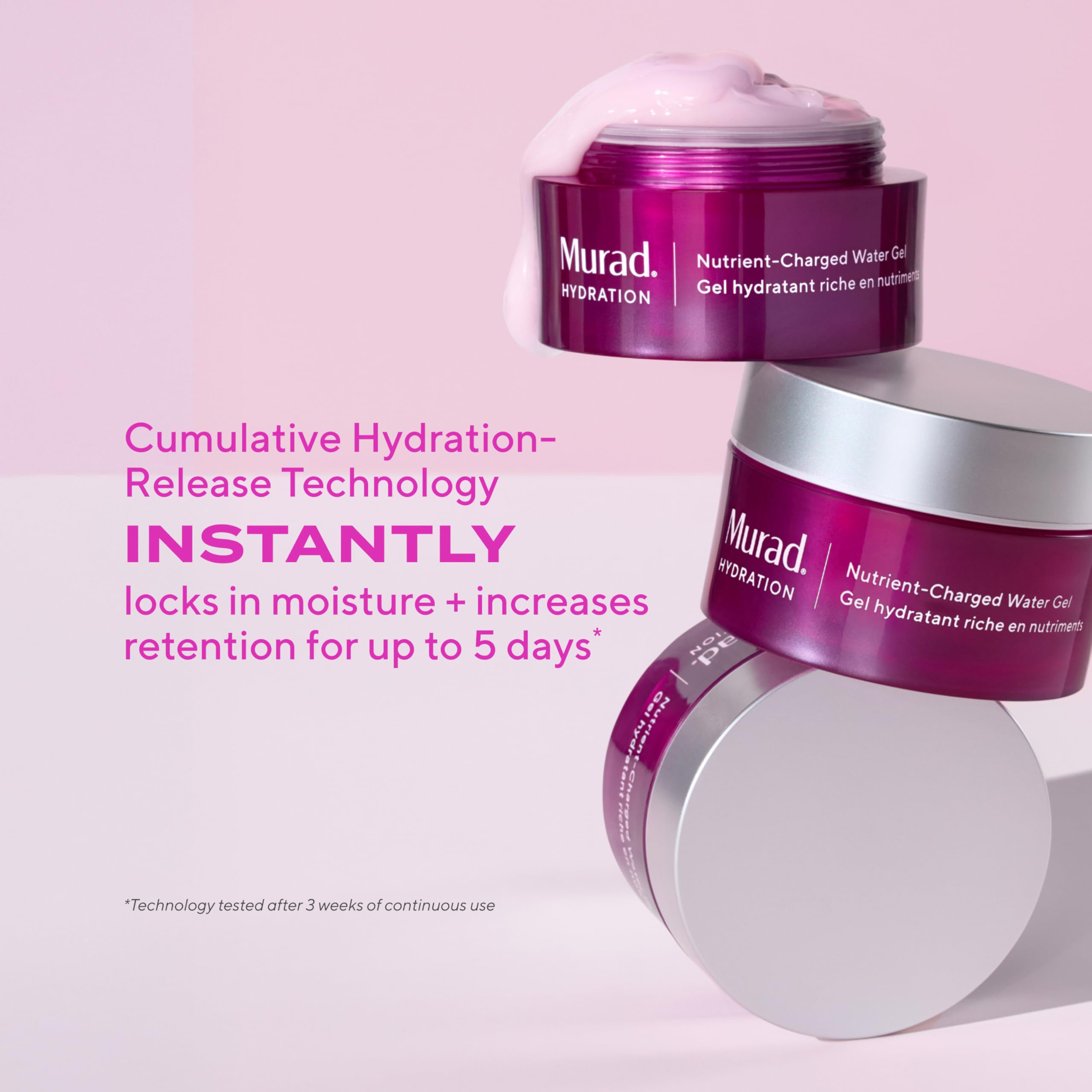 Murad Nutrient-Charged Water Gel absorbs and locks in hydration throughout the day