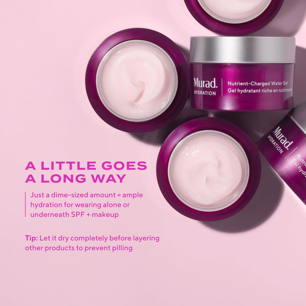 Murad Nutrient-Charged Water Gel delivers a natural dewy finish